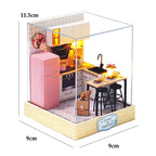 Kitten Mini Doll House 3D Wooden Puzzle DIY Miniature Building Kit