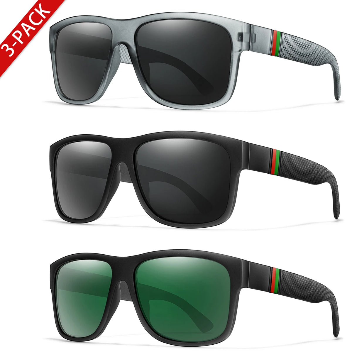 Classic Square Polarized UV400 Sports Sunglasses for Men & Women