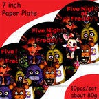 FNAF Five Nights Freddyed Birthday Party Decorations Kids Disposable Tableware Cup Plate Napkin Straw Baby Shower Supplies Event