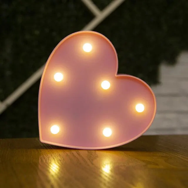 Number Letter Lamp Luminous Alphabet LED Lights Decororation Night Light for Home Wedding Birthday Christmas Party Decoration