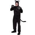 Adult Cosplay Black Cat Costume Animal Onesie Suitable for Halloween Party Dance Jumpsuits Costumes Props Suit Woman Men