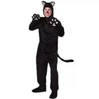 Adult Cosplay Black Cat Costume Animal Onesie Suitable for Halloween Party Dance Jumpsuits Costumes Props Suit Woman Men