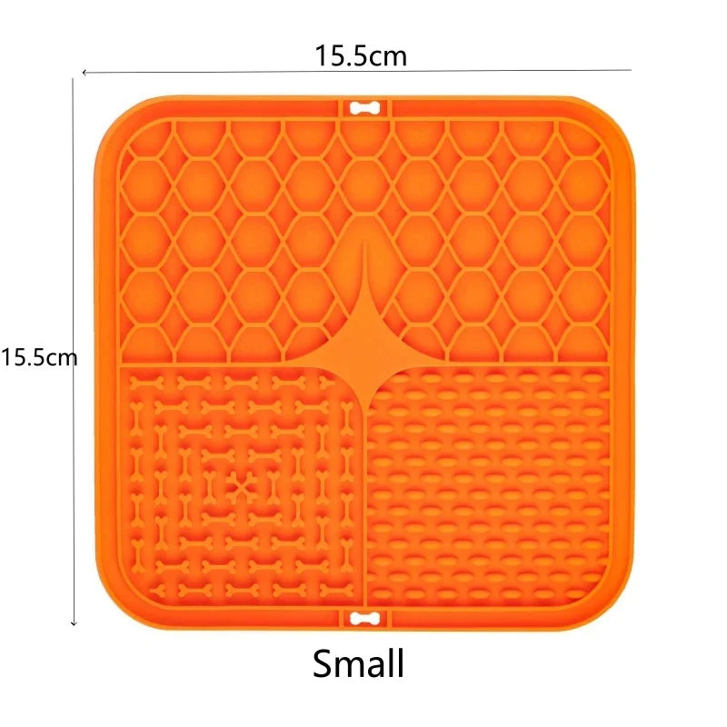 Pet Dog Cat Licking Pad Licking Pad Anti Choking Slow Food Utensils Slow Food Bowl Licking Plate Pet Cat Yogurt Meal Mat