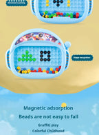 Magnetic Beads Doodle Board with Pen for Creative Learning and Drawing