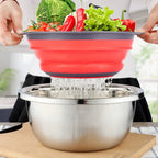 Foldable Silicone Vegetable Washing Basket – Fruit Cleaner & Food Drain Strainer
