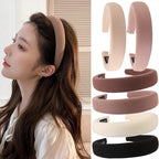 Solid Color Sponge Wide Headband for Women