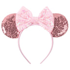 Cartoon Sequin Mouse Ears Headband with Bow