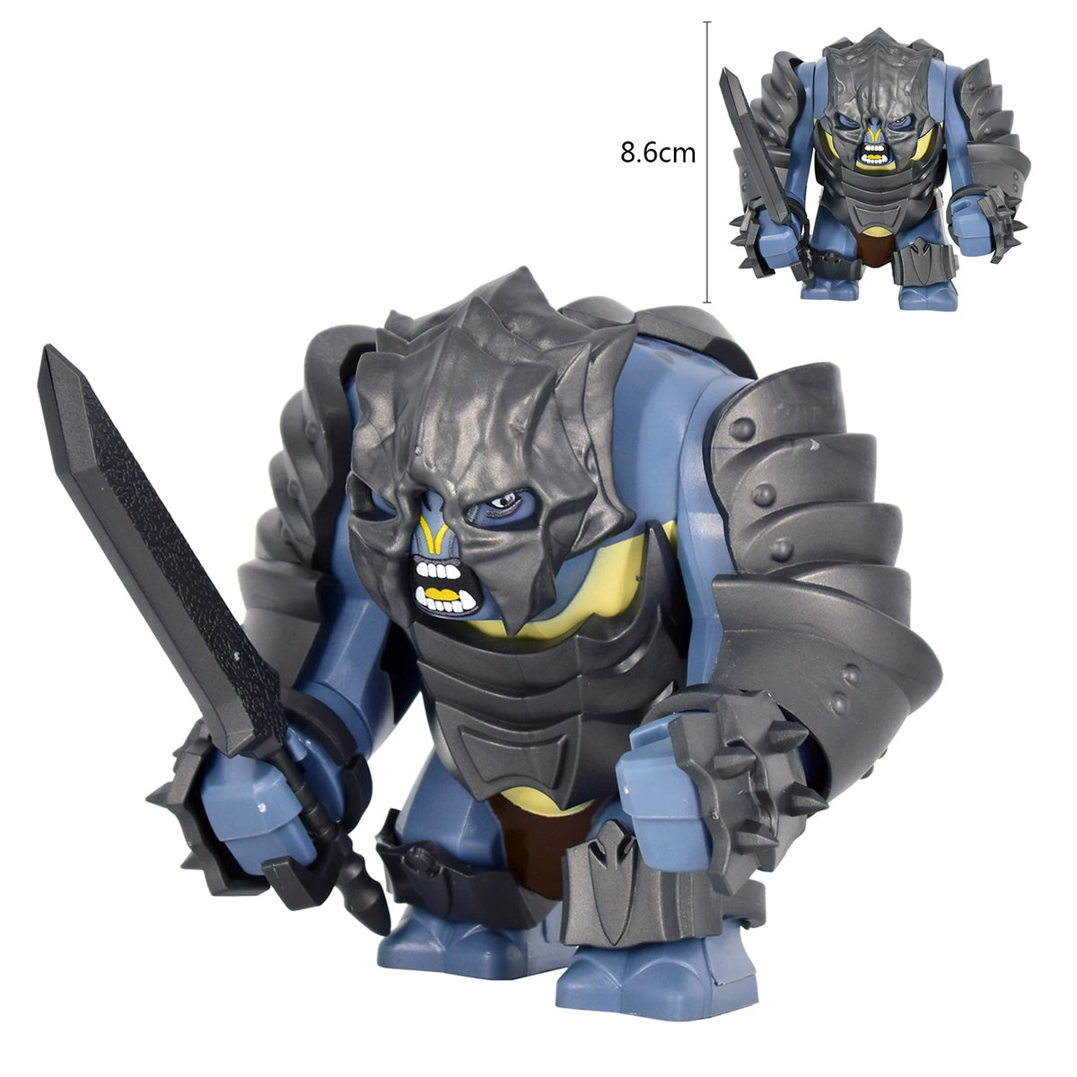Medieval Orc Warrior Building Block Figure Fantasy Toy Set