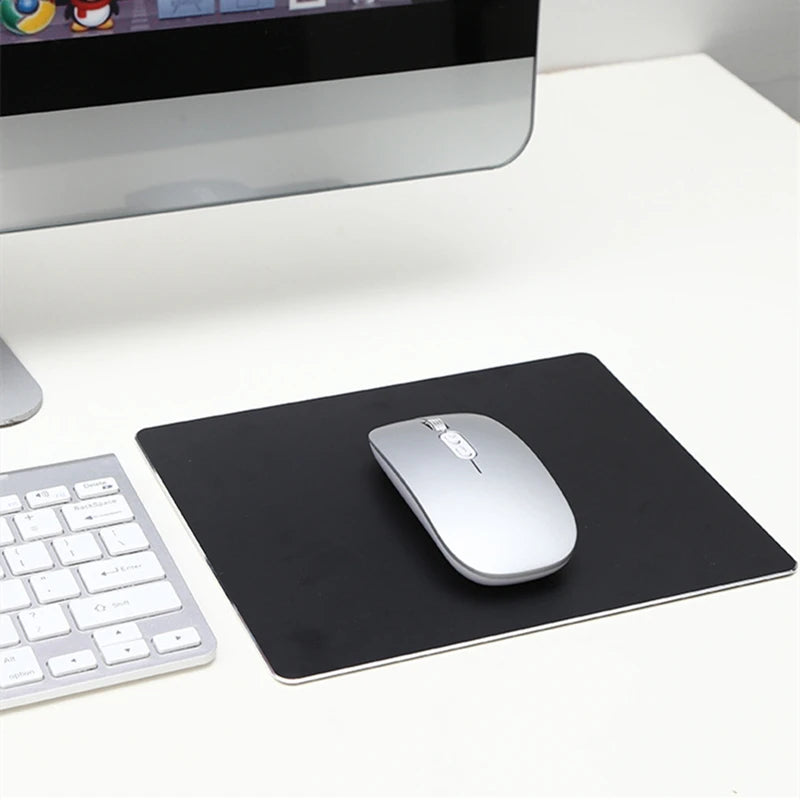 Aluminum Metal Mouse Pad Hard Smooth Matte Finish Non-Slip Waterproof Thin Design for Fast Accurate Control Office Home Use