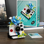 SLR Camera Mirror Flower Model Building Block Set - Creative Trendy Ornament Educational Toy for Children Gift