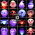 Halloween Light Up Rings for Kids,50 Pcs LED Flashing Ring Toys for Halloween Kids Party Favors Prizes and Goodie Bag Fillers