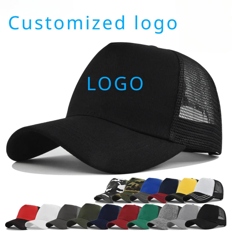 Custom Logo 5 Panel Mesh Baseball Cap for Outdoor Branding