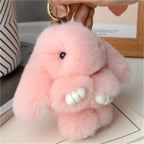 Soft Rabbit Fur Keychain Bag Charm for Women Handbag Accessory