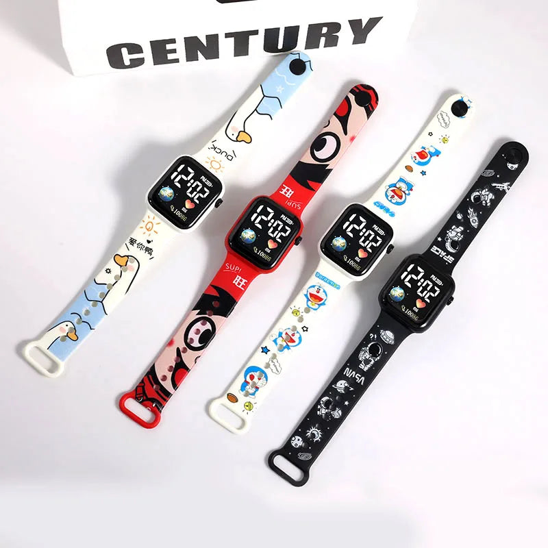 Bandai Dragon Ball Z Fashion Cartoon Action Printing Anime LED Type Watches Kids Watch Birthday Gifts Toys