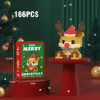 Christmas Building Block Series Gifts Micro Bricks Santa Claus Reindeer Assembling Bricks Table Decoration Toys Children Kids