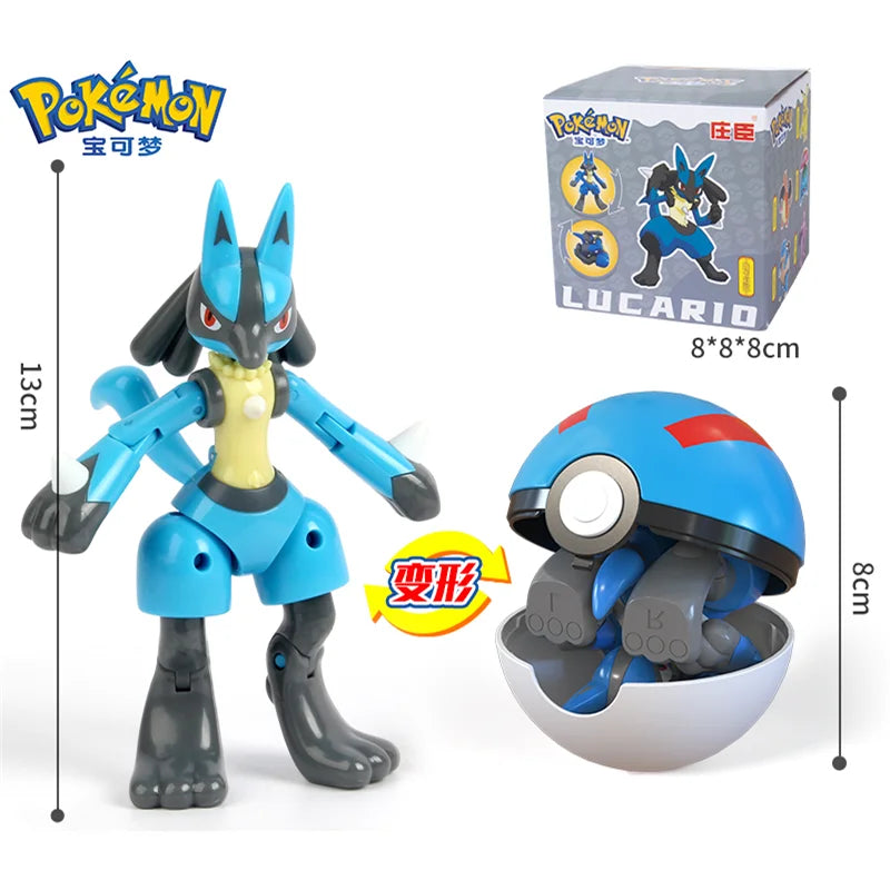 Pokemon Figures Toys Pocket Monsters Ball Model Pikachu Gengar Pokeball Dragonite Snorlax Pokeball Action Figures Toy