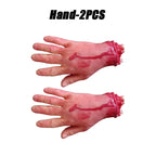 Horror Halloween Decoration Lifelike Bloody Severed Limbs Set Terrifying Fake Body Parts for Haunted House Prank Party