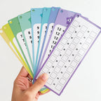 Montessori 0–12 Multiplication Times Table Self-Check Learning Cards
