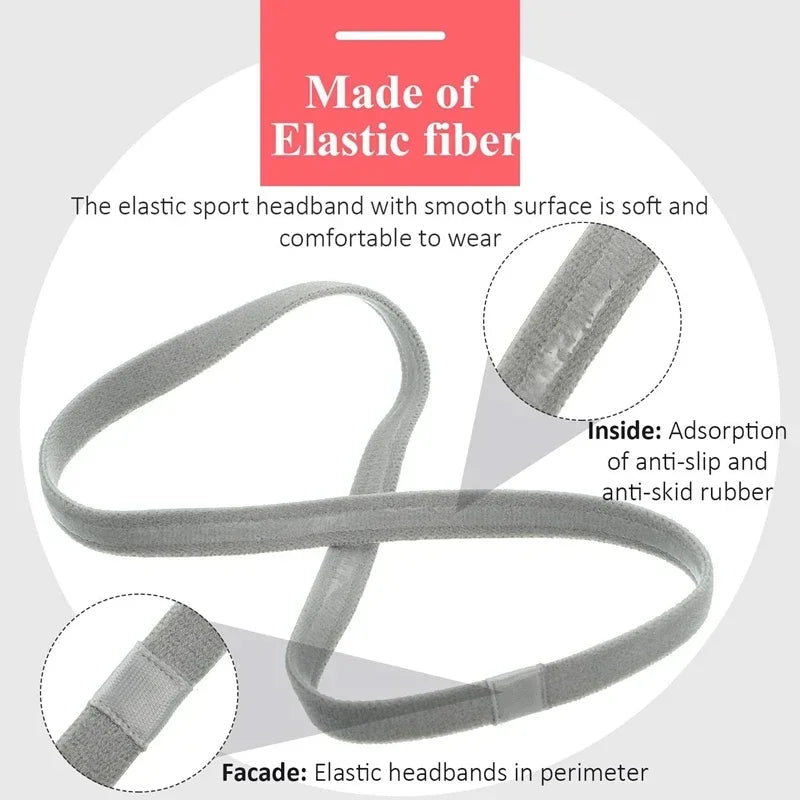 4-Pack Non-Slip Elastic Sports Headbands for Men & Women
