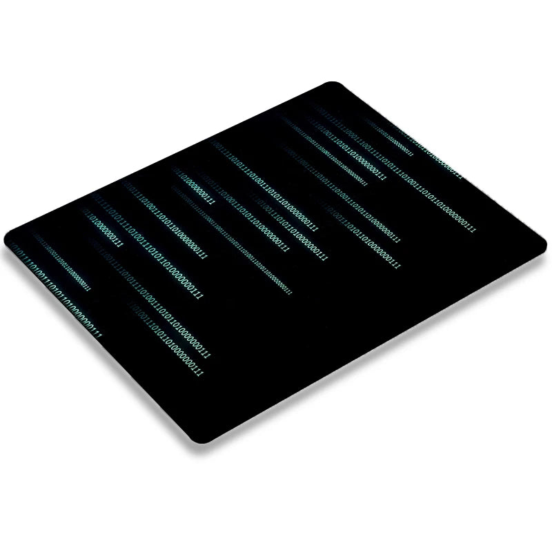 Mause Pad Gamer Rug Matrix Binary Code Mouse Pads Deskmat Desktop Table Mat Pc Gaming Computer Desk Protector Kawaii Accessories