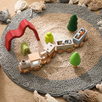 Wooden Montessori Train Learning Toy for Toddlers and Preschool Kids