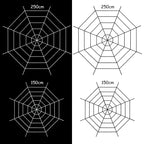 150/250cm Black White Spider Web Giant Stretchy Cobweb For Home Bar Garden Haunted House Horror Props Halloween Party Decoration