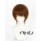 ND Light Yagami Cosplay Wig Anime Death Note Cosplay Light-brown Hair for Halloween Theme Costume High Quality Kanekalon Hair