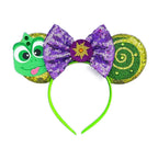 Mouse Ears Sequin Bow Cosplay Headband for Women & Adults