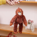 Cartoon Punch Monkey Plush Keychain Cute Bag Charm
