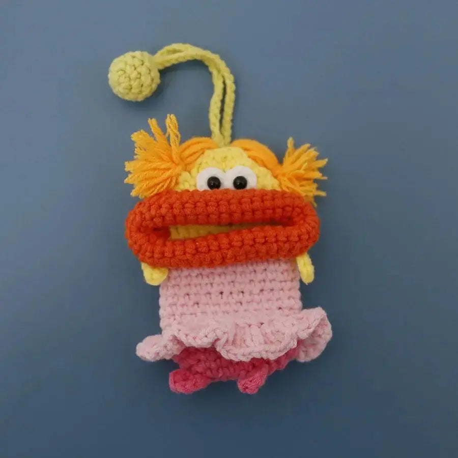 Funny Crochet Sausage Mouth Keychain Key Holder Pouch