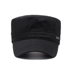Four Seasons Flat Top Hat Men'S Simple Cotton Peaked Hat Fashion Baseball Cap Casual Cap, Commuter Sunshade Hat