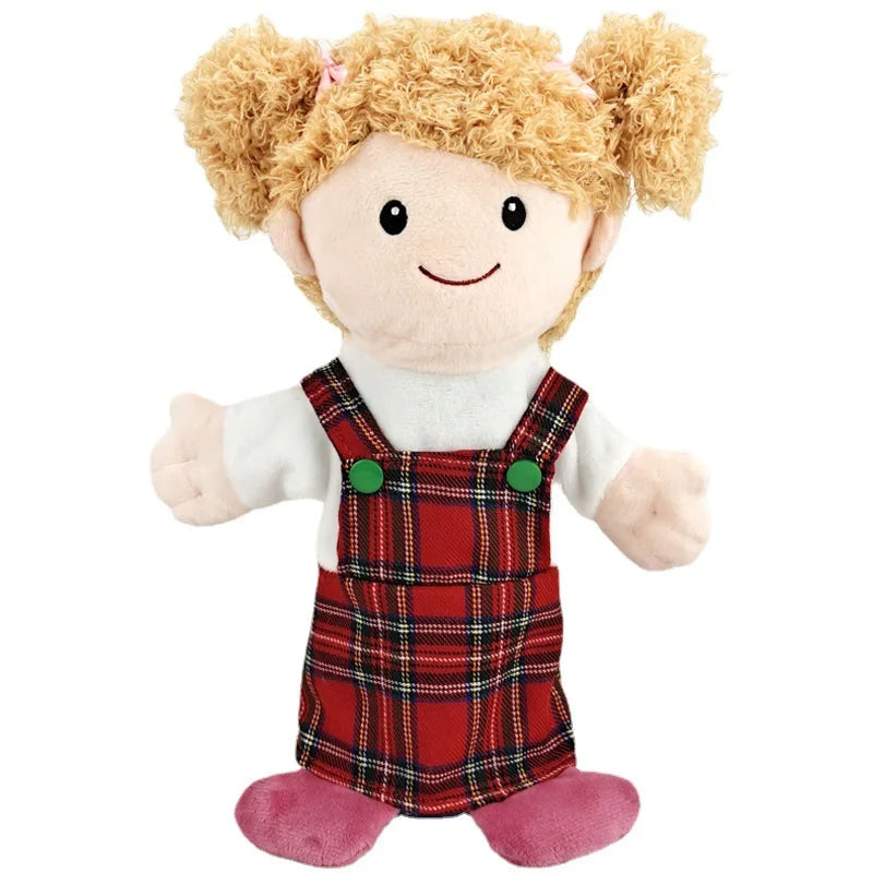 Family Hand Puppet Dolls – Plush Educational Role Play Toy