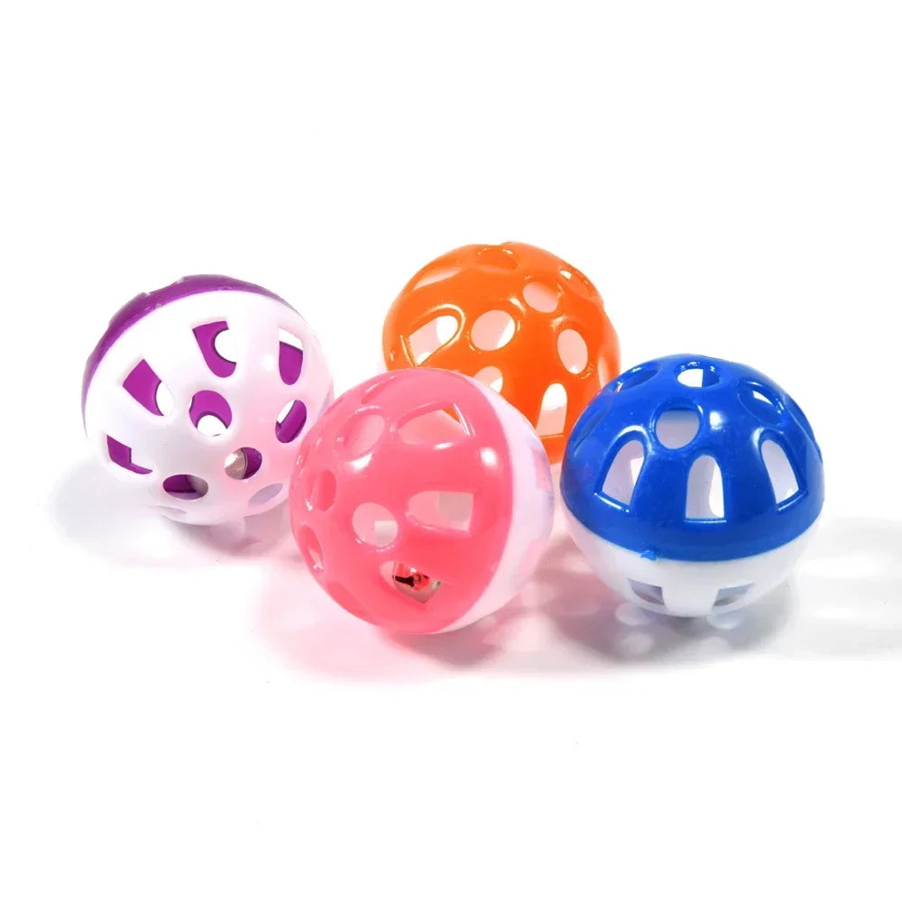 Colorful Bell Ball Parrot Bird Toy Set for Interactive Cage Play
