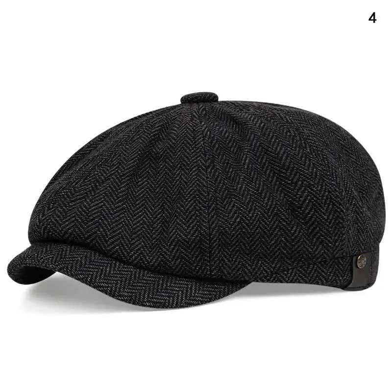 Retro Newsboy Octagonal Beret Cap for Classic Casual Style