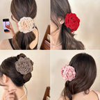1/2/6pcs Stereoscopic Rose Flower Hair Clip Fpr Women Elegant Back of The Head Hair Shark Clip Fashionable Girl Hair Accessories