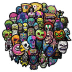 10/30/50pcs Cool Horror Joker Skull Stickers Decals Fridge Laptop Motorcycle Skateboard Phone Bike Waterproof Sticker Kids Toys