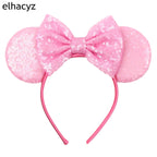 Embroidered Sequin Ears Bow Headband for Women & Girls