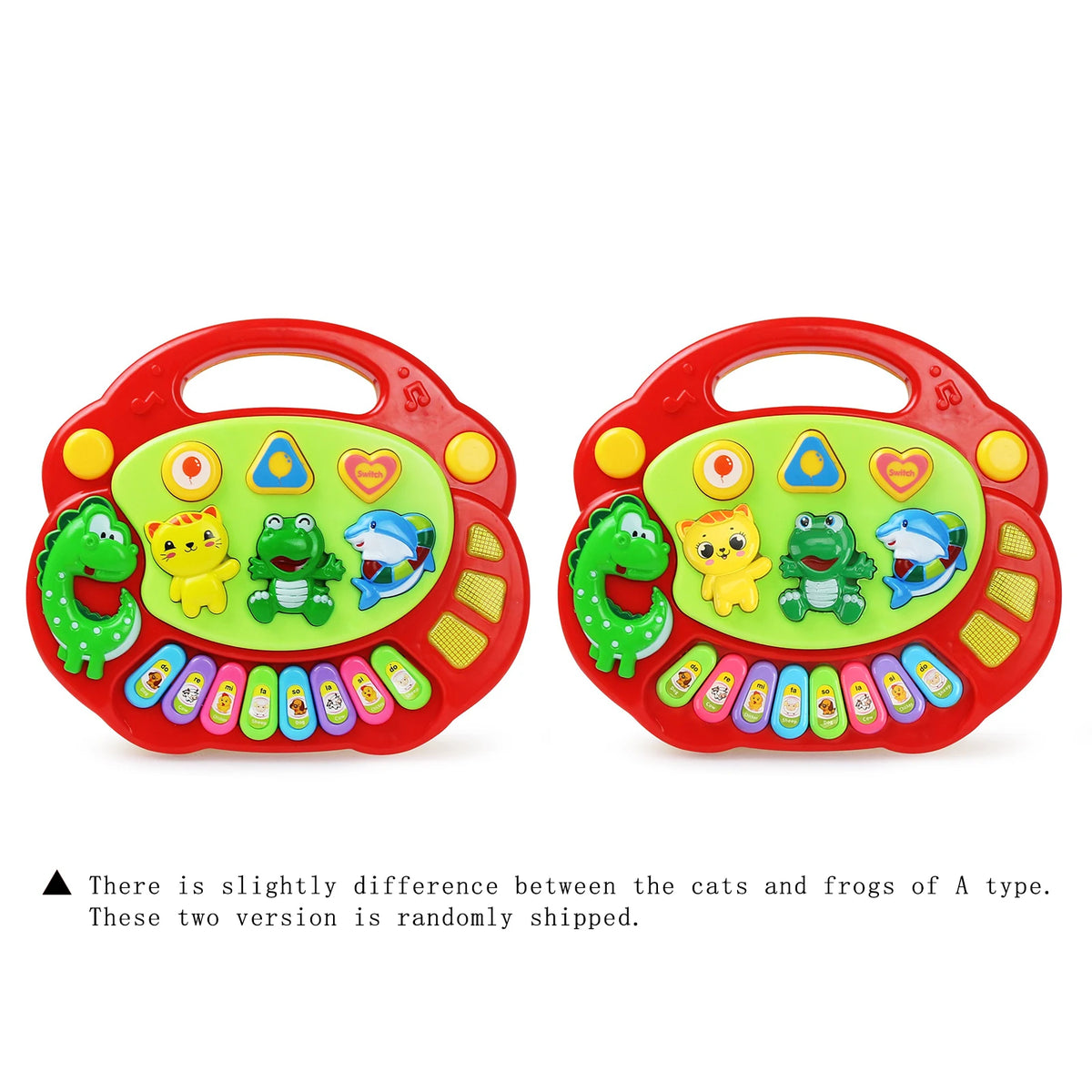 Kids Cartoon Piano Keyboard with Animal Sounds & Flashing Lights