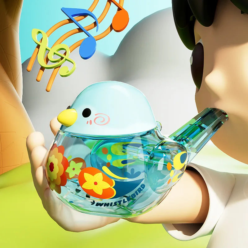 In Stock Water‑Filled Bird Whistle Transparent Musical Toy Change Voice Sound Training Novelty Leisure Trendy Toy Festival Gifts