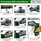 Portable Zoom HD 5000M Telescope Folding Long Distance Mini Powerful Telescope for Hunting Sports Outdoor Camping Travel