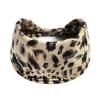 Boho Print Wide Knot Elastic Headband for Women