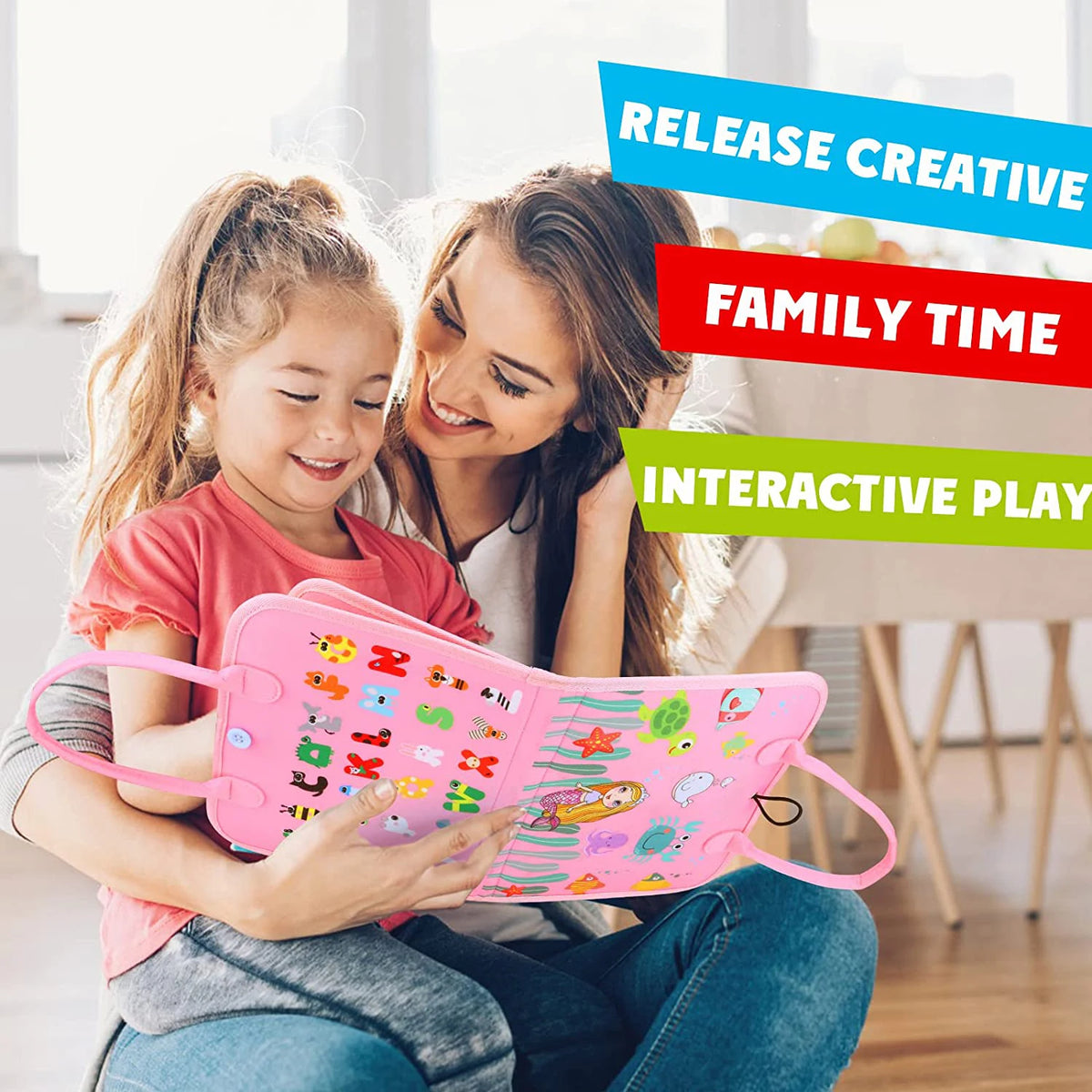 Montessori Toddler Busy Board Activity Book for Fine Motor Skills Learning