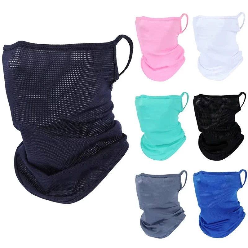 Summer Ice Silk Balaclava Face Mask for UV Outdoor Protection