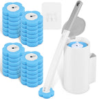 18/36Pcs Disposable Toilet Brush Wall Mounted Toilet Brush with Replacement Head Cleaning Set Home Bathroom WC Accessories