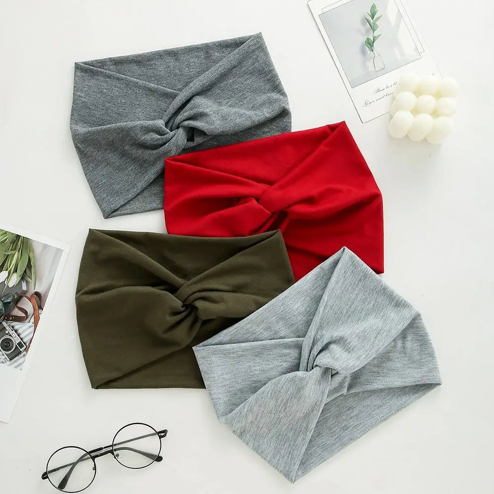 Twisted Extra Wide Turban Workout Headband for Women