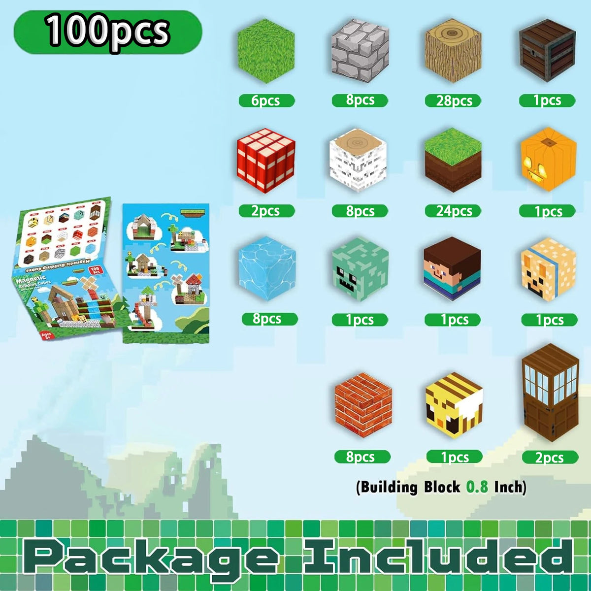 Magnetic Building Blocks Forest House STEM Construction Toy Set