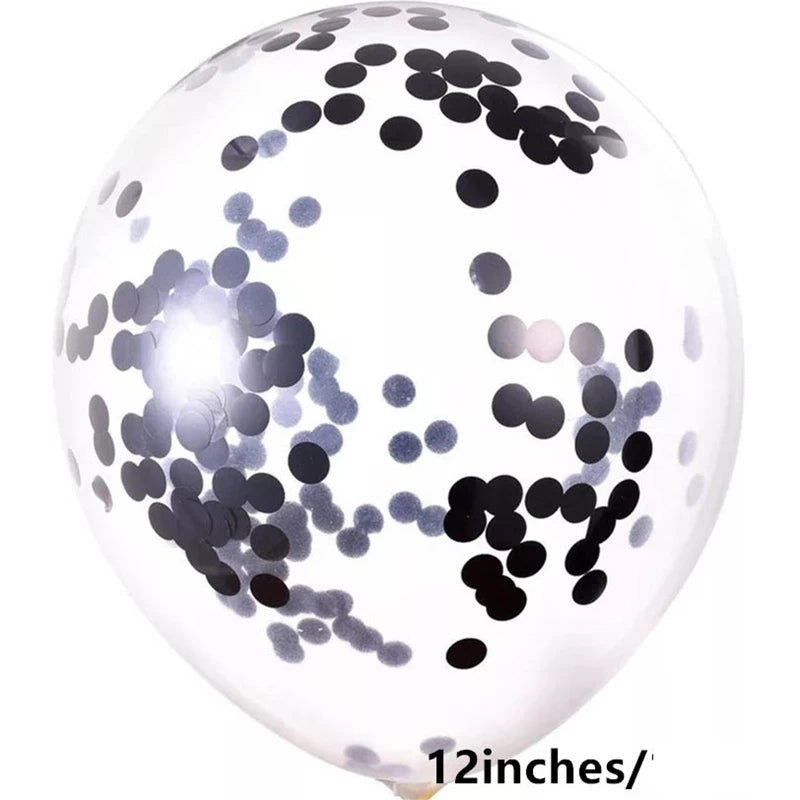 Gold Silver Confetti Balloons Glitter Sequin Globos Helium Balloon Birthday Party Halloween Christmas Party  Wedding Decorations