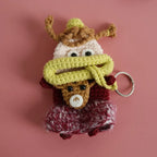 Funny Crochet Sausage Mouth Keychain Key Holder Pouch
