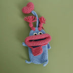 Funny Fruit Sausage Mouth Crochet Keychain Key Holder
