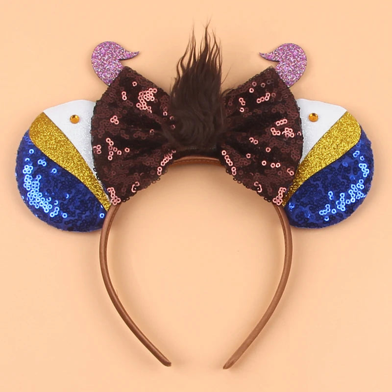 Sequin Mouse Ears Bow Headband for Women & Girls